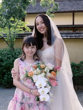 Waterfall veil sheer white with beaded trim